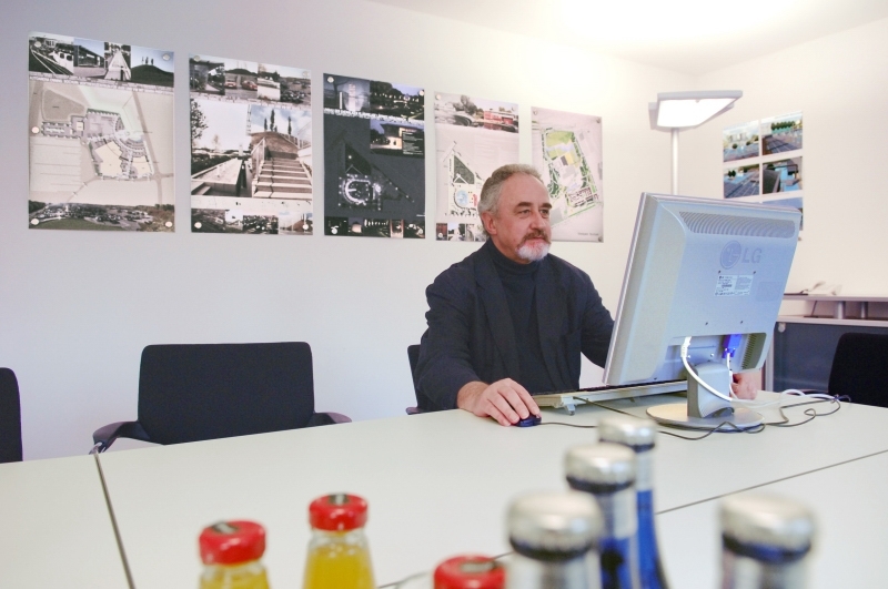 Oficina con MagnetPaint del arquitecto y paisajista aleman Herbstreit