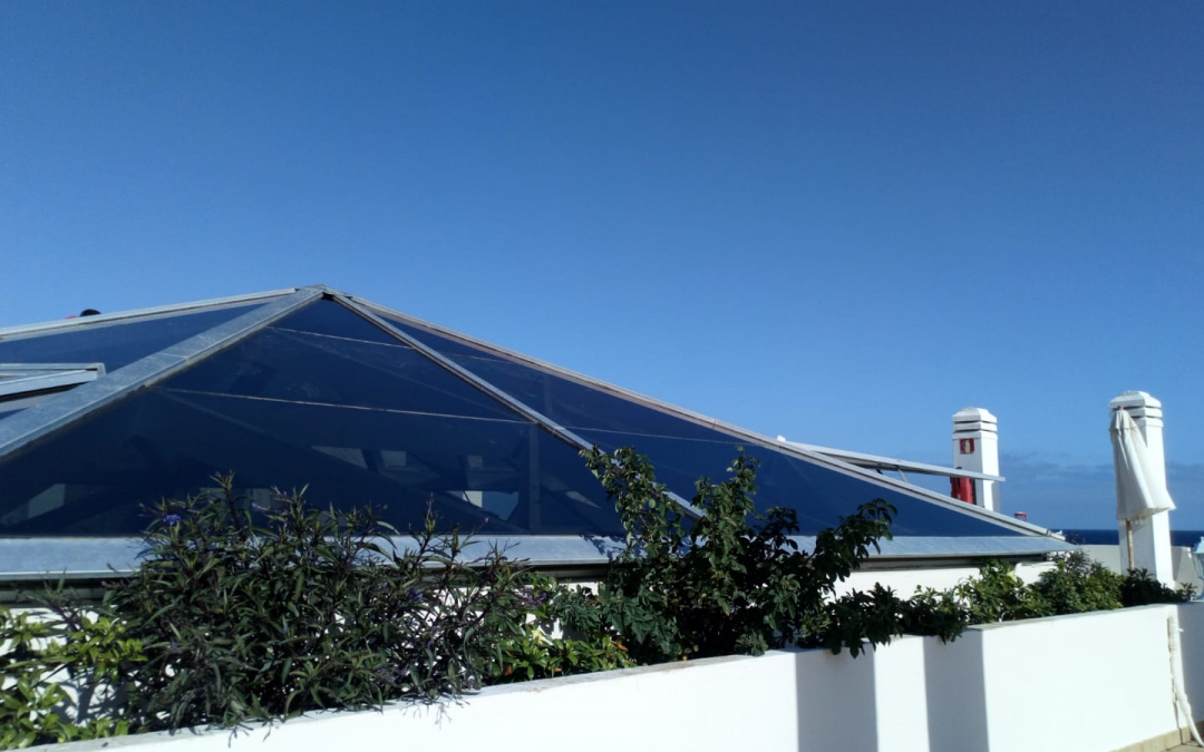 Lámina solar para cúpula de cristal en Prestige 40 3M para The Hotel Puerto de Mogán