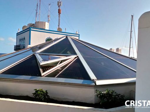 Lámina solar para cúpula de cristal en Prestige 40 3M para The Hotel Puerto de Mogán
