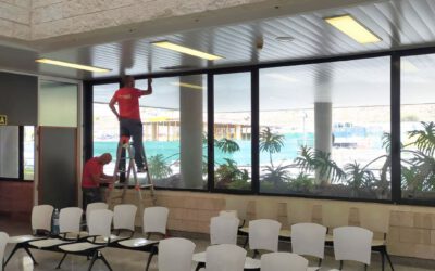 Láminas de seguridad para los vidrios del Hospital Doctor Negrín en Gran Canaria