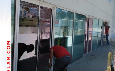 Instalación de láminas solares transparentes 3M Oficinas de Arquitectura Cabildo de Gran Canaria