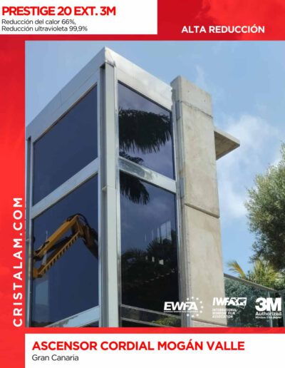 Lámina solar contra el calor para ascensores en canarias 3M